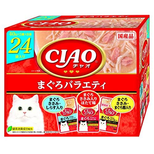 CIAO (チャオ) 猫用 CIAOパウチ まぐろバラエティ 40g×24袋