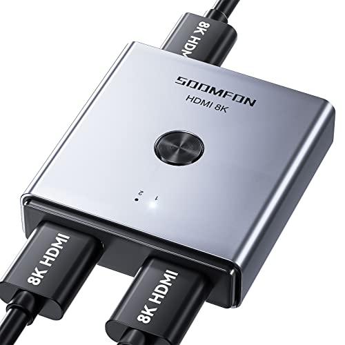 HDMI 切り替え器 8K 60FPS - SOOMFON HDMI 2.1 セレクター 2入力1出...