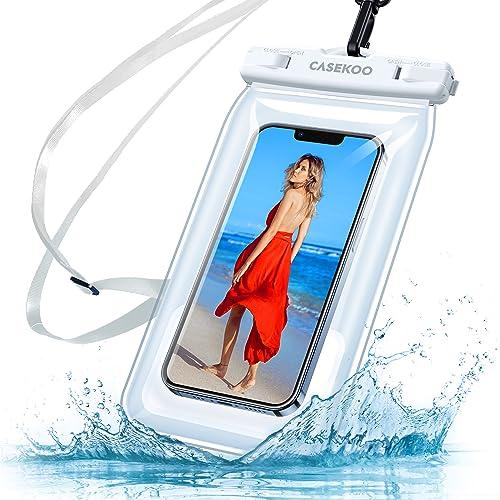 CASEKOO スマホ 防水スマホケース IPX8認定 完全防水 水に浮く クリア 顔認証 お風呂 ...