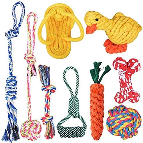 Ninonly 犬ロープおもちゃ 犬おもちゃ 犬用玩具 噛むおもちゃロープのおもちゃ コットン スト...
