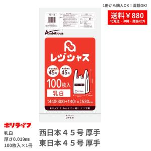 在庫処分特価 レジ袋6号 (関東サイズ) 6000枚マチ付 乳白半 ブロック