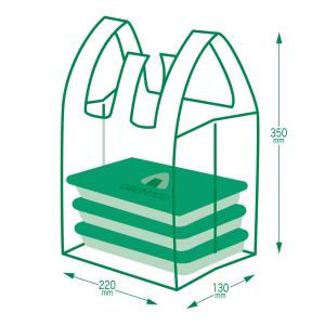 バイオマス 25%配合 お弁当用手提げ袋 小サ...の詳細画像3