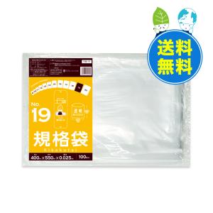 規格袋 19号 40x55cm 0.025mm厚 透明 100枚x20冊x10箱 FBB-19-10 食品検査適合 RoHS指定 サンキョウプラテック｜poly-stadium