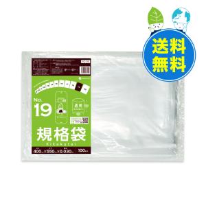 規格袋 19号 40x55cm 0.030mm厚 透明 100枚x20冊x10箱 FC-19-10 食品検査適合 RoHS指定 サンキョウプラテック｜poly-stadium