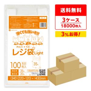 レジ袋 薄手 西日本 35号 (東日本20号) ブロック有 22x43cm マチ12cm 0.011mm厚 乳白 100枚x60冊x3箱 RSK-35-3 サンキョウプラテック｜ポリスタジアムヤフー店