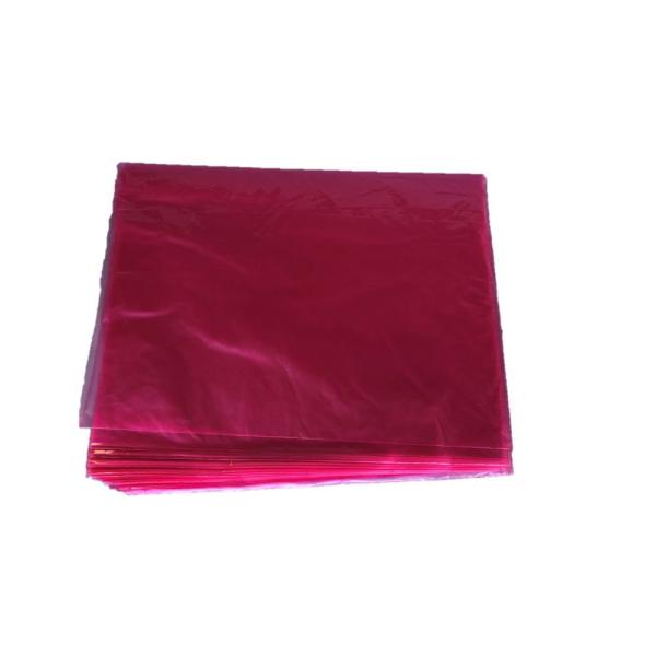 三層ポリ袋45L半透明赤　650X800mm　厚さ0.03mm　100枚