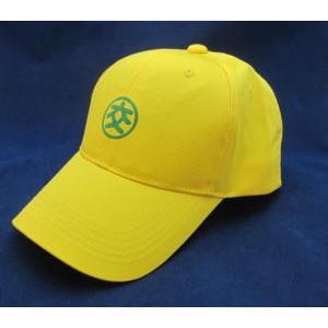 交通指導員帽子　黄色　丸「交」マーク付