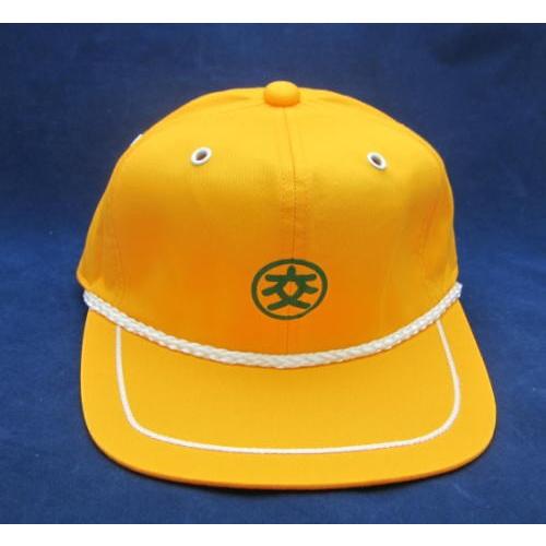 交通指導員帽子(2)　黄色　丸「交」マーク付（ゴルフキャップタイプ）