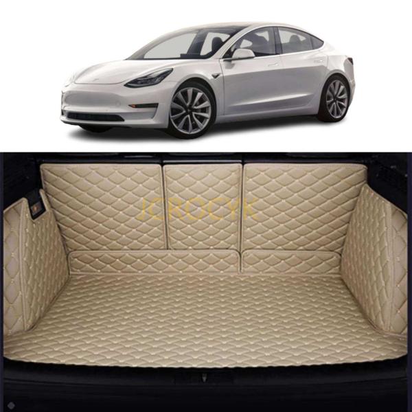 トランクマット テスラモデルY 2021 2022 カスタムXPE レザー ラゲッジマット Tesl...