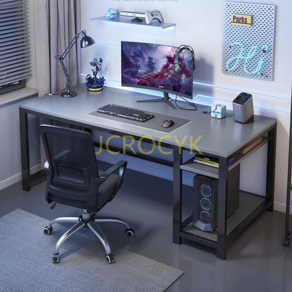 豪華 ゲーミングデスク PCデスク 机 デスク 収納 ワークデスク 左右入替可 棚付き パソコンデス...