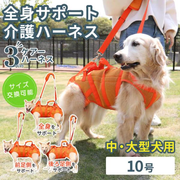 犬 介護用ハーネス 全身 後ろ足 腰 体幹 歩行補助 通年快適 老犬 大型犬用 ショルダー メッシュ...