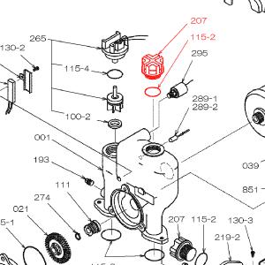 荏原20HPE　150W用部品　呼水栓（Ｏリング付）（207）【AHPE1-4261】｜pompu