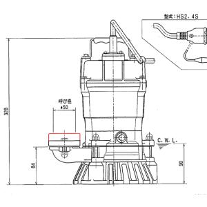 HS2.4用部品　ねじ込みフランジ　50mm　鶴見製作所【801048135169】