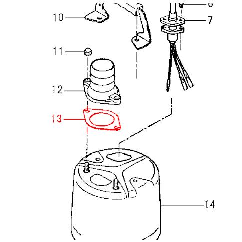 ハイスピンポンプLSR2.4S　パッキン　（13）　鶴見製作所