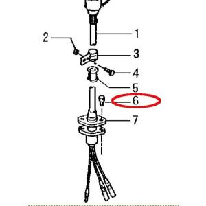 ハイスピンポンプLSR2.4S　六角ボルト（平座金付き） 1個　（6）　鶴見製作所