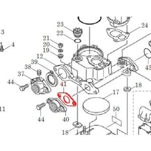 カワエースＮ３部品　(41) ひしフランジパッキン 25　カワエースN3-155,156用