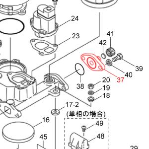 川本ポンプ カワエースN3-155・N3-156 キャップ3/8 (41)【28801310