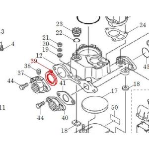 カワエースＮ３部品　(39) 弁体付パッキン 25　カワエースN3-205,206部品｜pompu