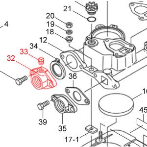 川本ポンプ カワエースN3-205・N3-206 弁座付ひしフランジ25・プラグ付