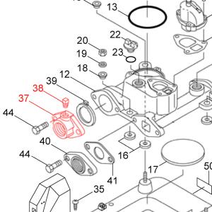 川本ポンプ カワエースN3-405・N3-406 弁座付ひしフランジ32・プラグ付