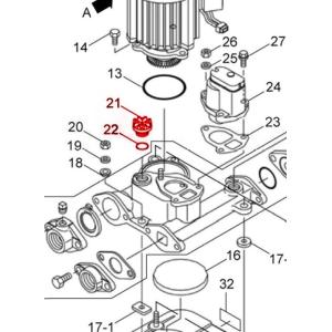 カワエースNF2-400用　プラグ1/2　OリングP20付（21-22）【28703410-3040...