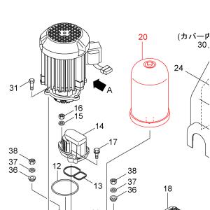 川本ポンプ カワエースNF3-150S用 アキュムレータ(20) PTB3-01-0.8K