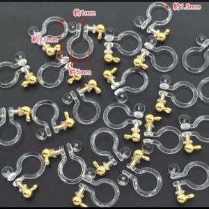 ノンホールピアス イヤリング カン付き 3mm...の詳細画像1