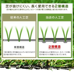 リアル人工芝 ロールタイプ 1m×10m 芝丈...の詳細画像2