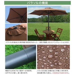 ガーデンパラソル 210cm おしゃれ 撥水 ...の詳細画像4