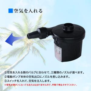 電動ポンプ 空気 プール 家庭用 エアーベッ ...の詳細画像3