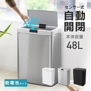 ゴミ箱 45リットル対応 おしゃれ キッチン 自動開閉 蓋付き 自動開閉 45l インテリア 上開き シンプル センサー付き 縦型 長方形 袋が見えない 便利