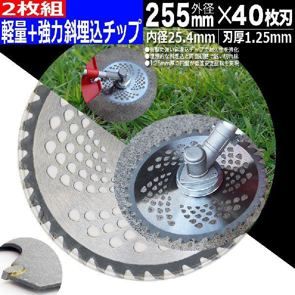 2枚セット 草刈機 草刈り機 替刃 チップソー 草刈用 替え刃 草刈機用チップソー 刈払 草刈 芝刈...