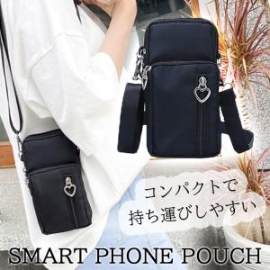 スマホポーチ ポシェット ショルダーバッグ ミニポーチ レディース ハート かわいい スマホ 肩掛け おしゃれ 軽い