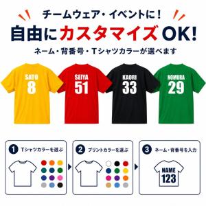 背番号 tシャツ オリジナル 名入れ 左胸 背...の詳細画像2