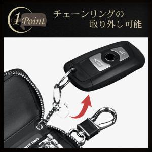 キーケース 本革 車 レザー スマートキー 革...の詳細画像2