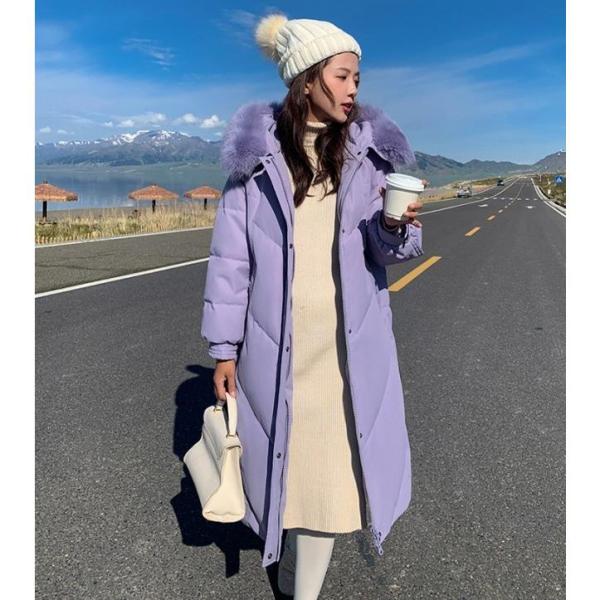 ダウンコート アウター レディース 冬 ロング ダウンジャケット ショート丈 フード付き ファー付き...