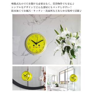 壁掛け時計 防水 吸盤付き 丸型 置き掛け兼用...の詳細画像1