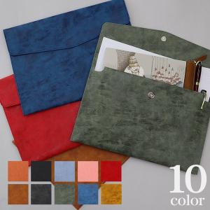 レザー ファイル 革 バッグ A4 収納 小分け クリアファイル