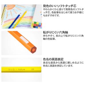 箔押し 名入れ 金 トンボ鉛筆 色鉛筆12色 ...の詳細画像3