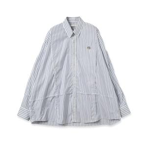 JieDa(ジエダ) /B.D CUTTING OVER SHIRT (WHITE STRIPE)｜pop5151