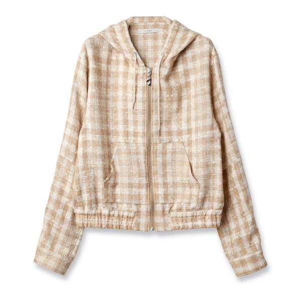 JieDa / GINGHAM ZIP PARKA