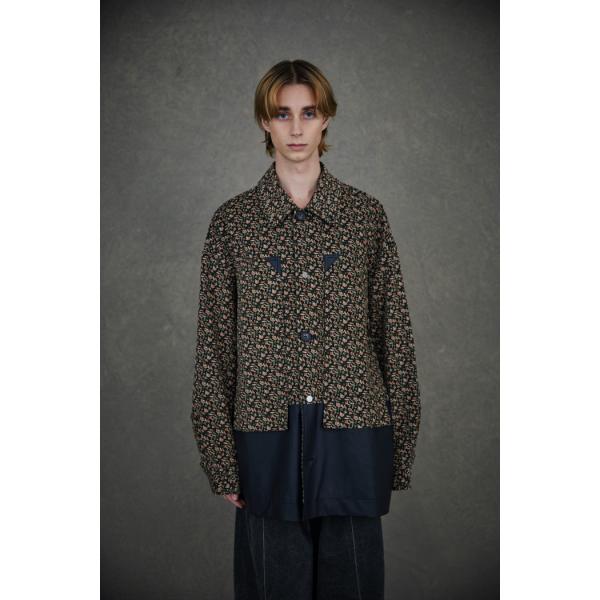TAUPE / FLOWER RIPPLE ACTIVE JACKET(BLACK)
