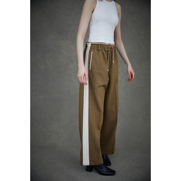 TAUPE/GEOMETRIC SIDE-LINE PANTS (BEIGE)