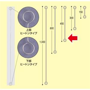 ヒートンロット棒（450mm）