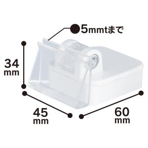 マグネットフック ベースタイプ 白 H34×W...の詳細画像2