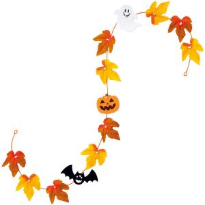 ハロウィンモチーフガーランド　L120cm　布・PE・フェルト【1本入】