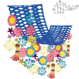 星空花火プリーツハンガー H48×W45×L18...の商品画像