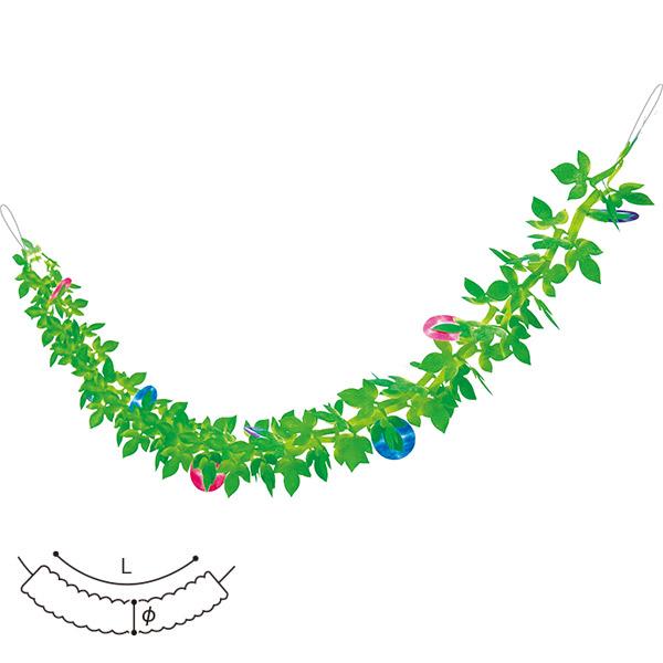 朝顔リーフガーランド　Φ16×L180cm　不織布【1ヶ入】