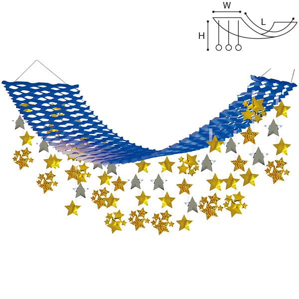 満天星空プリーツハンガー　H45×W45×L180cm　PVC・PP【1ヶ入】