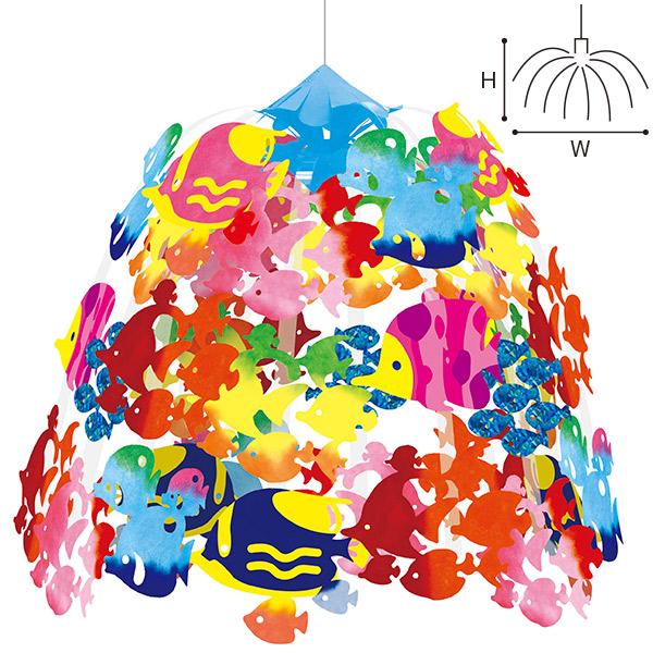 カラフルフィッシュセンター　H60×W60cm　不織布・紙・PVC【1ヶ入】